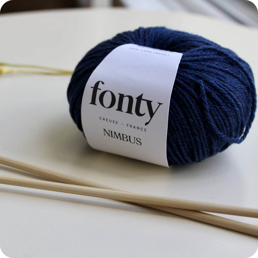 knaüel fonty nimbus merinowolle navy blau
