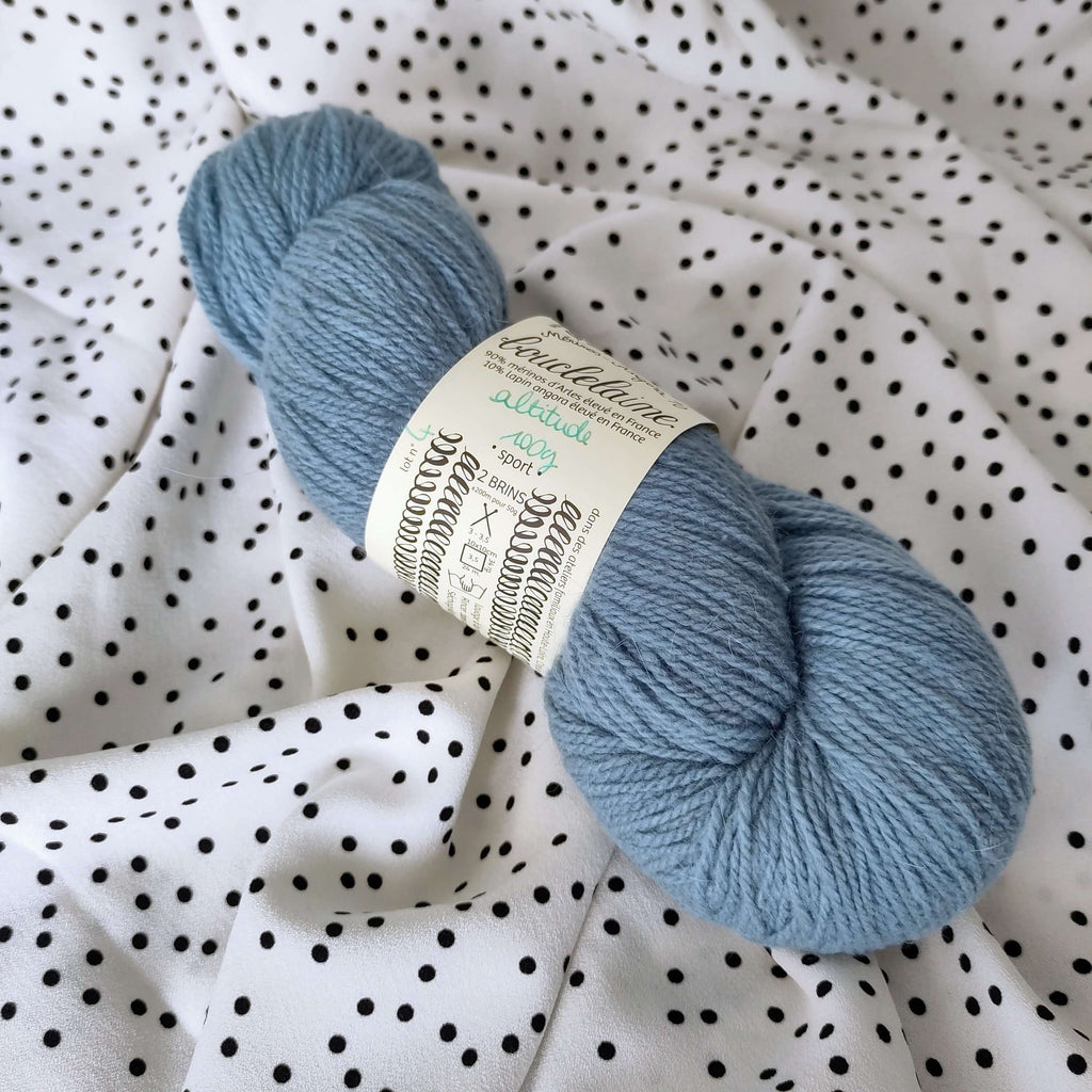 wolle merino angora bouclelaine himmelblau
