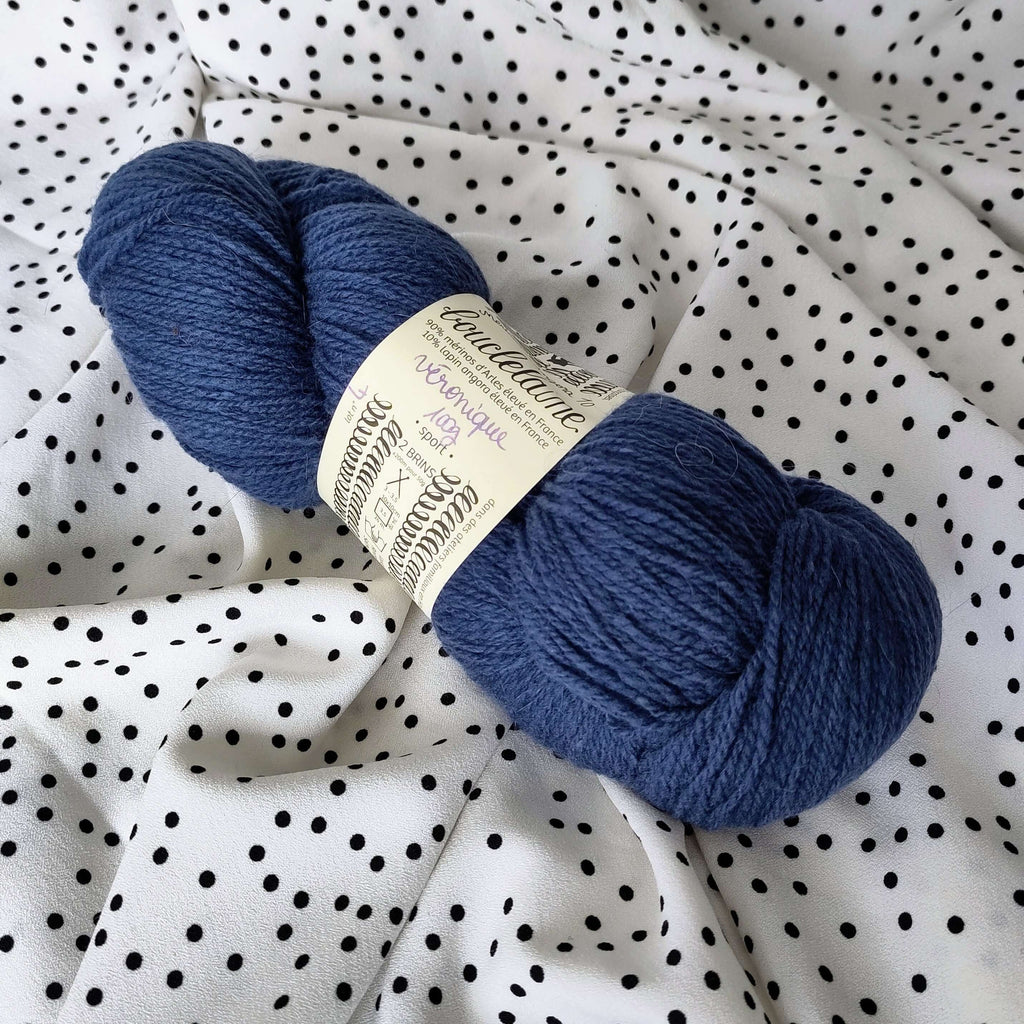 wolle merino angora bouclelaine marine blau