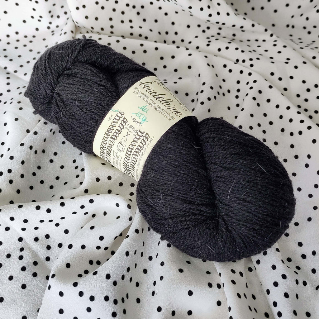 wolle merino angora bouclelaine schwarz