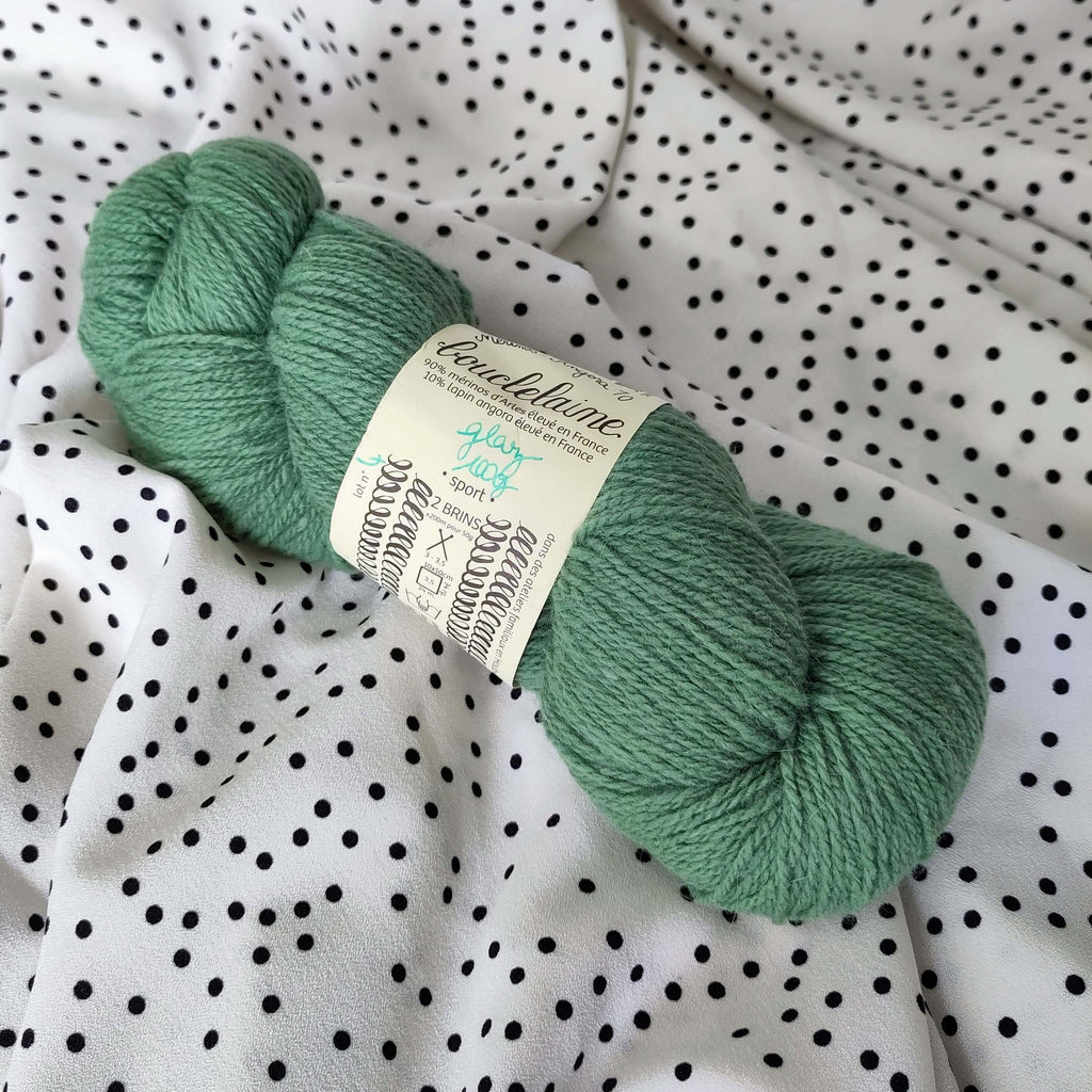 wolle merino angora bouclelaine hellgrün