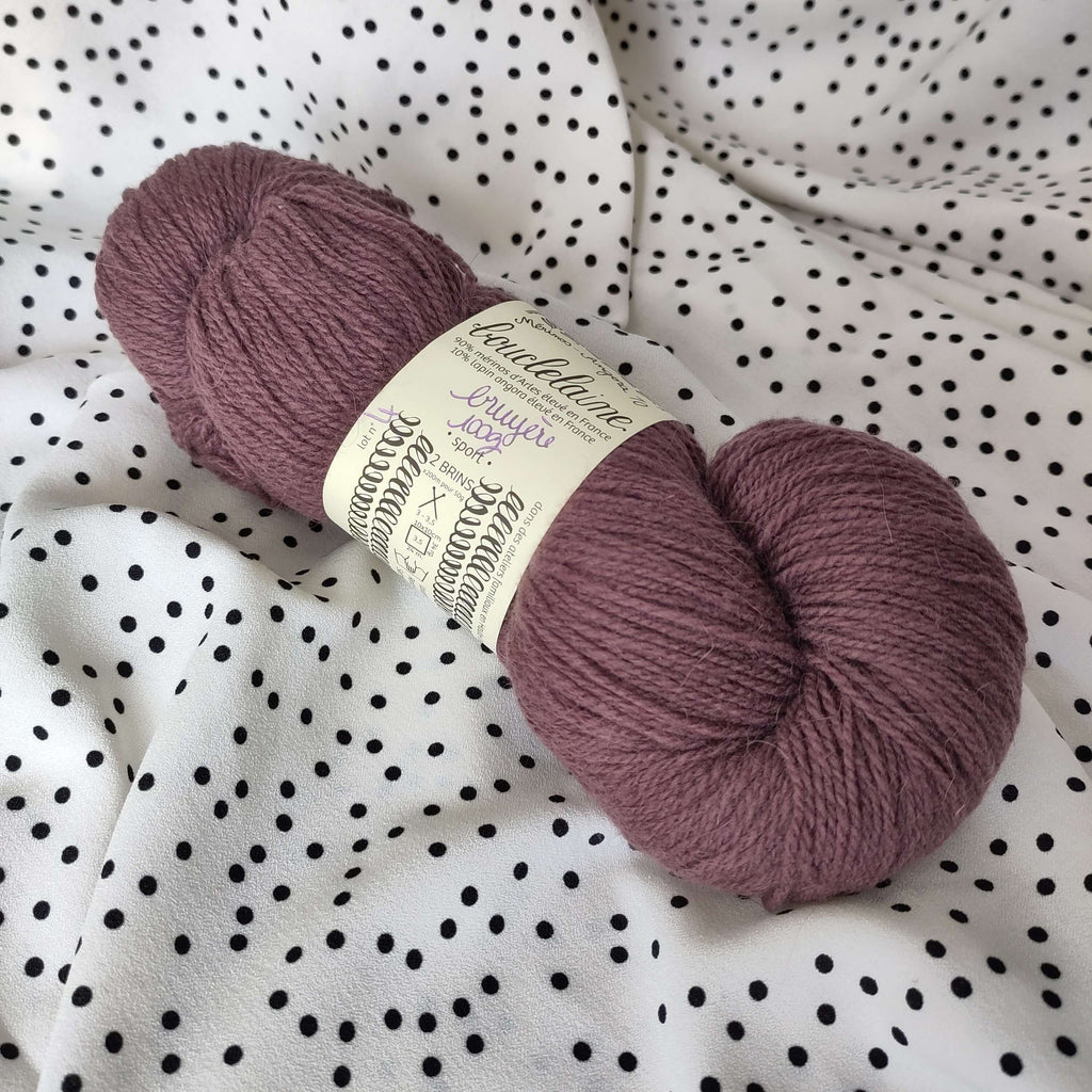 wolle merino angora bouclelaine flieder